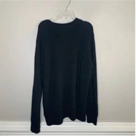 All Saints Men's Black Travon Crew Neck Wool Blend Sweater Size XS - Picture 2 of 6